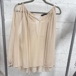 Elegant Cream Women's Top - Ark & Co Long Sleeve Blouse - Size Small - Like New